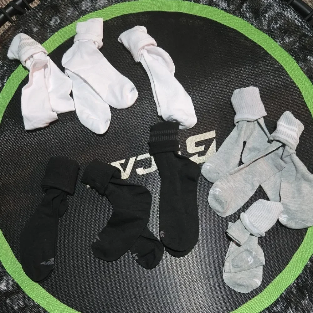 Avia Assorted Black, White, and Gray Socks